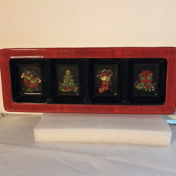 Christmas Platter Certified International Sectional - Picture 1 of 6